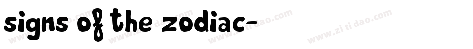 signs of the zodiac字体转换